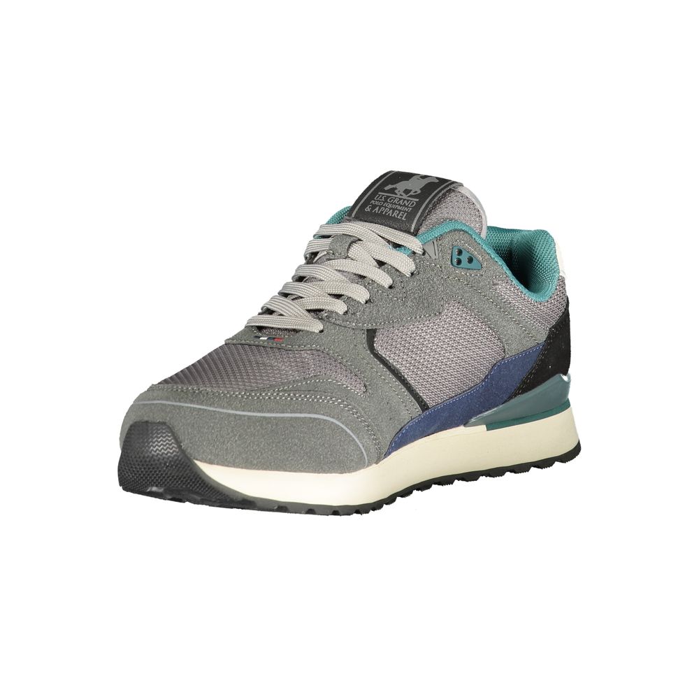 Grigio Polyurethane Men Sneaker