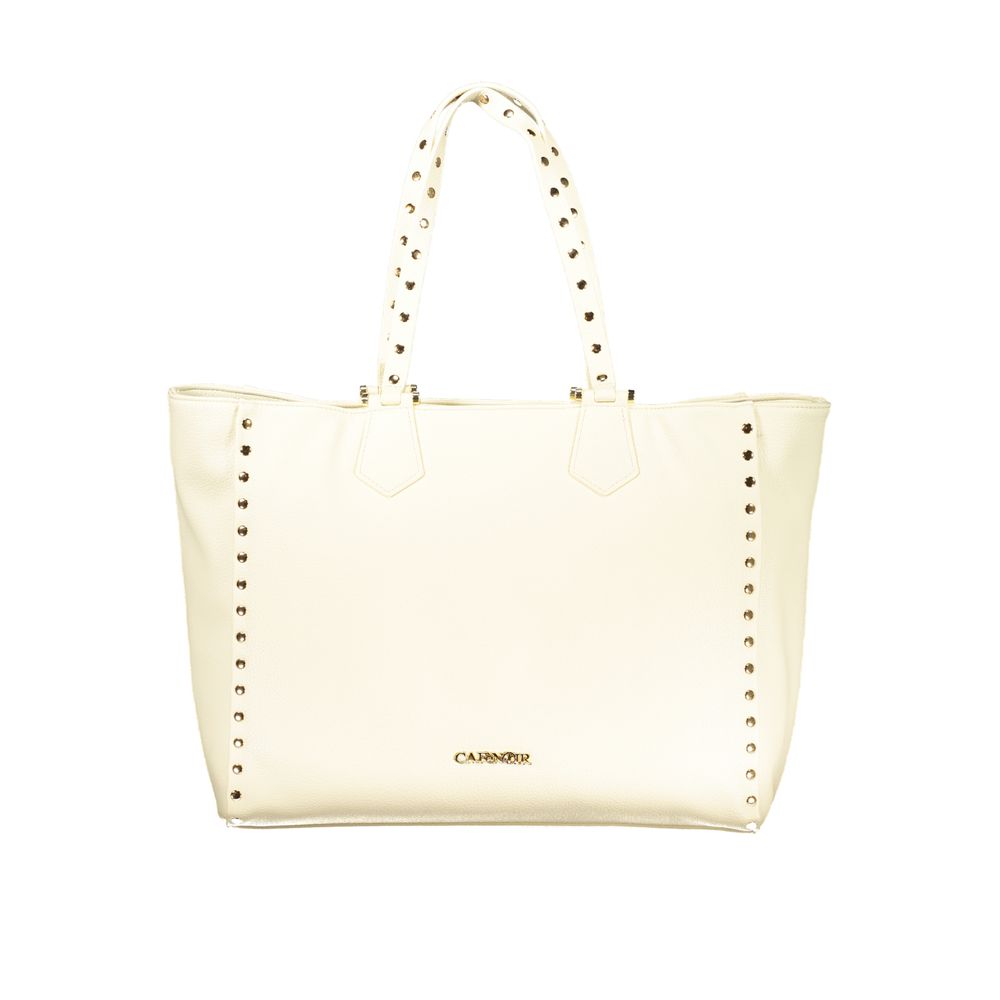 Beige Polyethylene Handbag