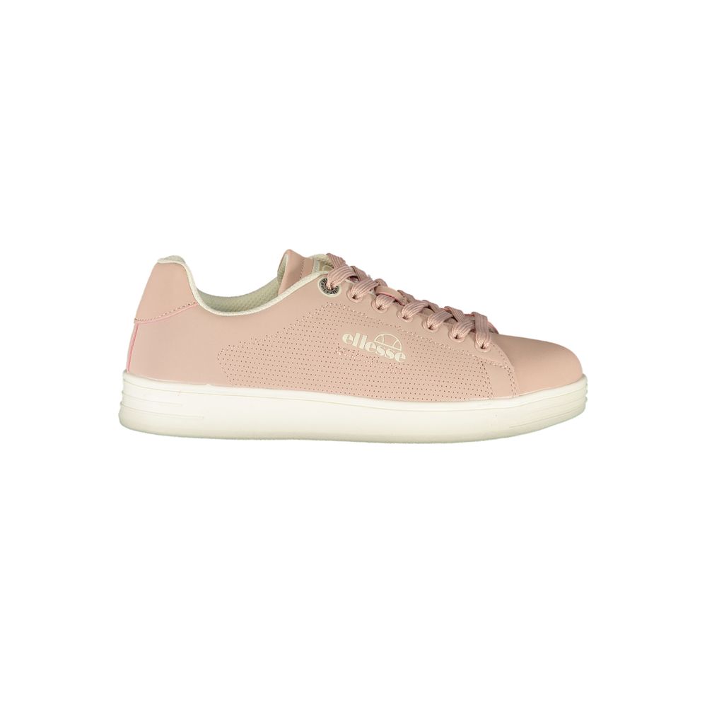 Pink Polyester Athletic Sneakers