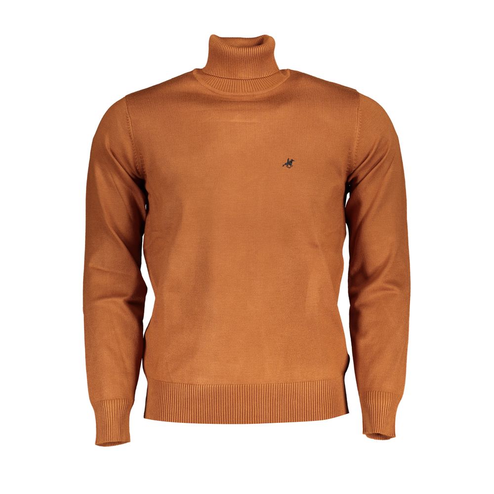 Brown Nylon Turtleneck
