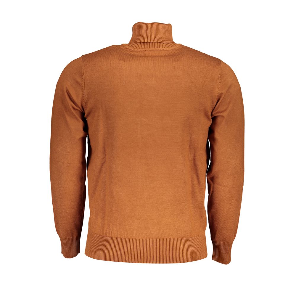 Brown Nylon Turtleneck