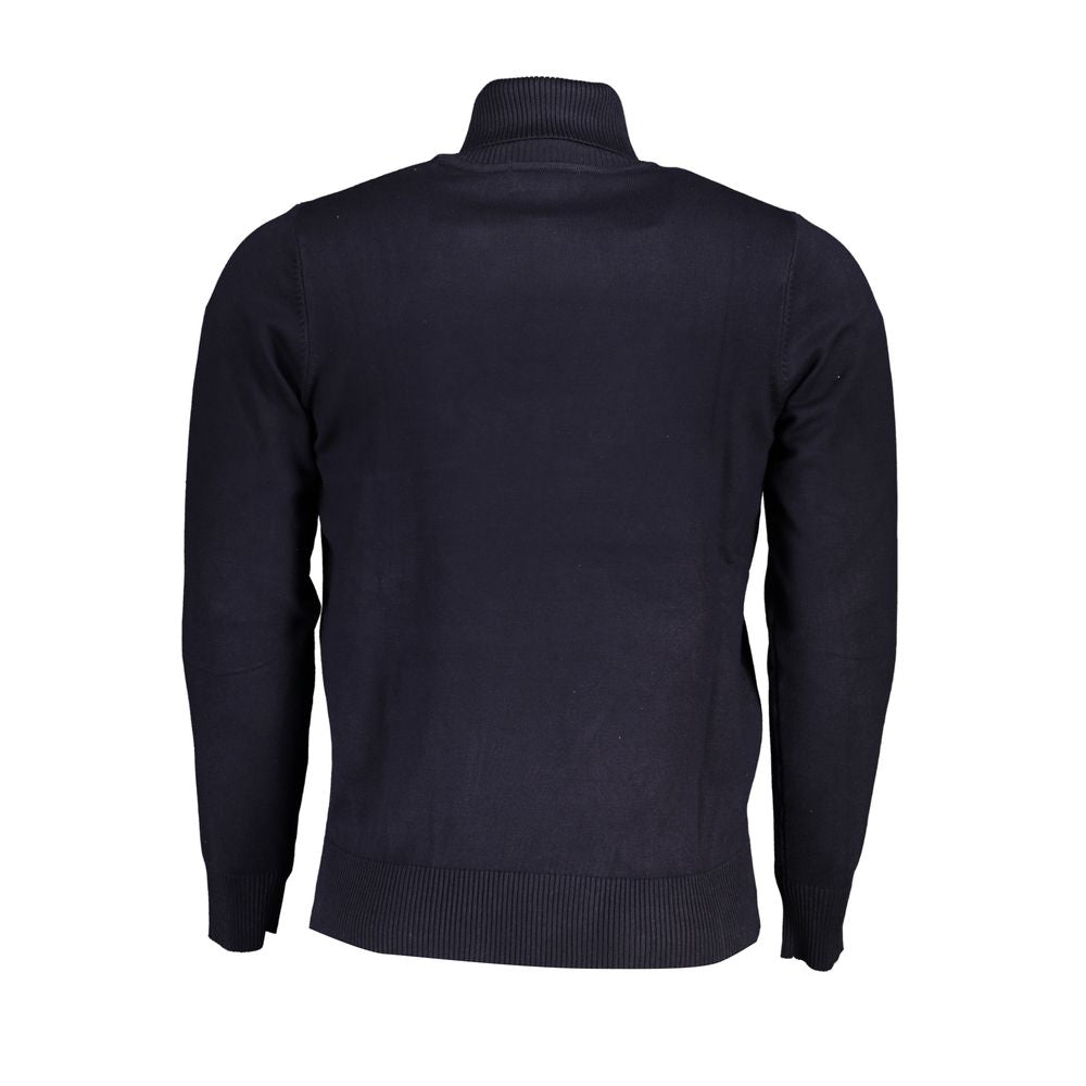 Blue Nylon Turtleneck