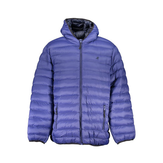 Blue Polyester Shell Jacket