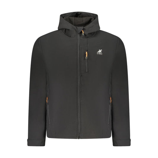 Black Polyester Mens Jacket