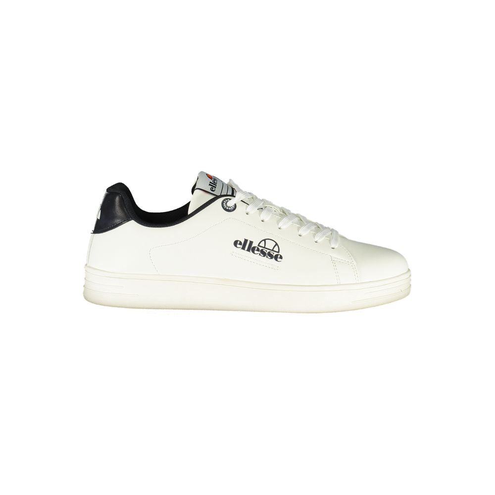 White Polyurethane Men's Sneaker