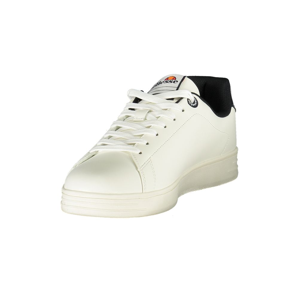 White Polyurethane Men's Sneaker
