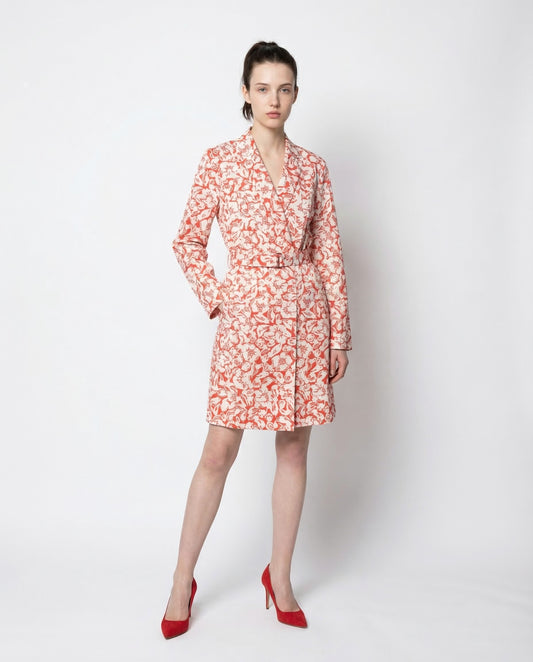 Multicolor Silk Casual Dress