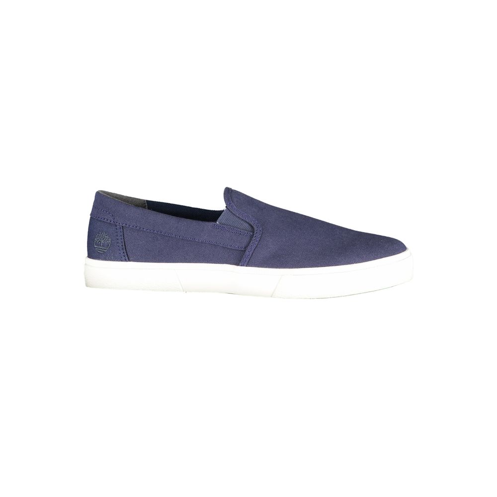 Blue Polyester Athletic Sneakers
