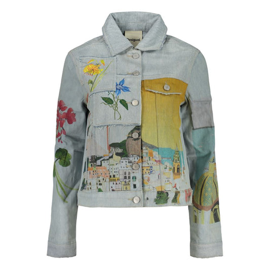 Azzurro Cotton Women Jacket