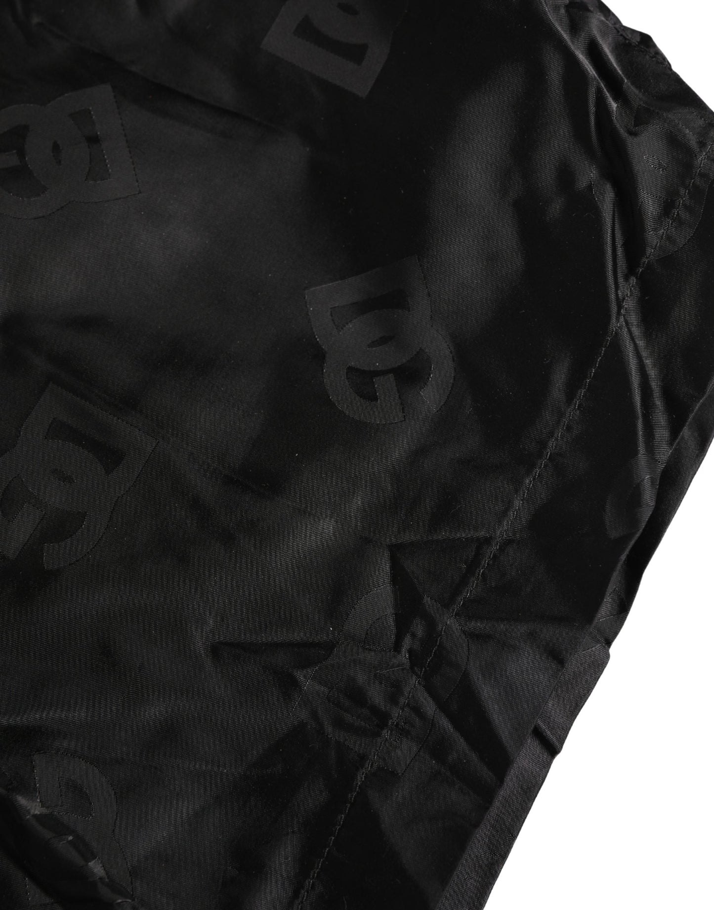 Black Logo Drawstring Beachwear Shorts Swimwear