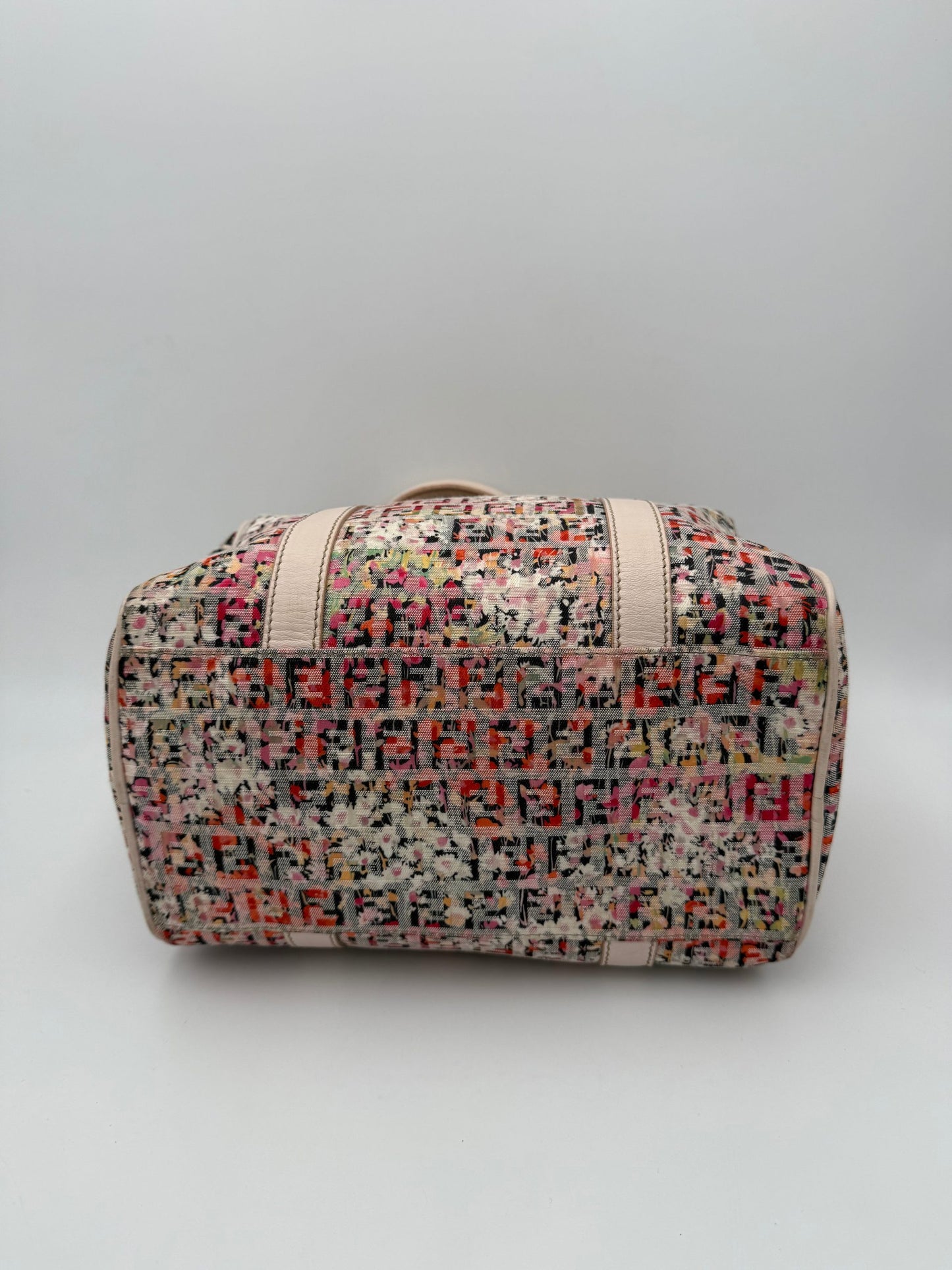 FENDI Bauletto FF Fabric Flowers Handbag