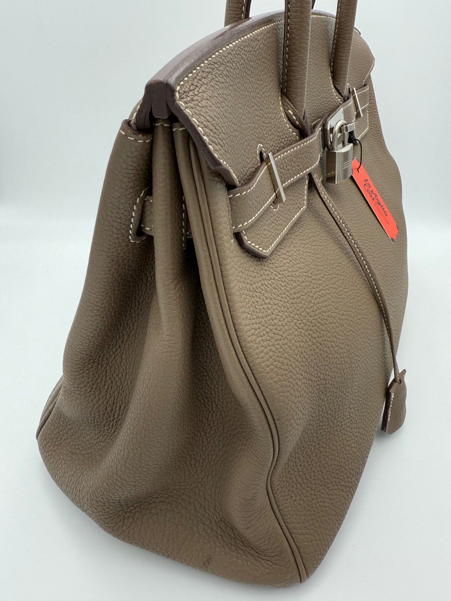 HERMÈS BIRKIN 35 Clemence Etoupe Handbag