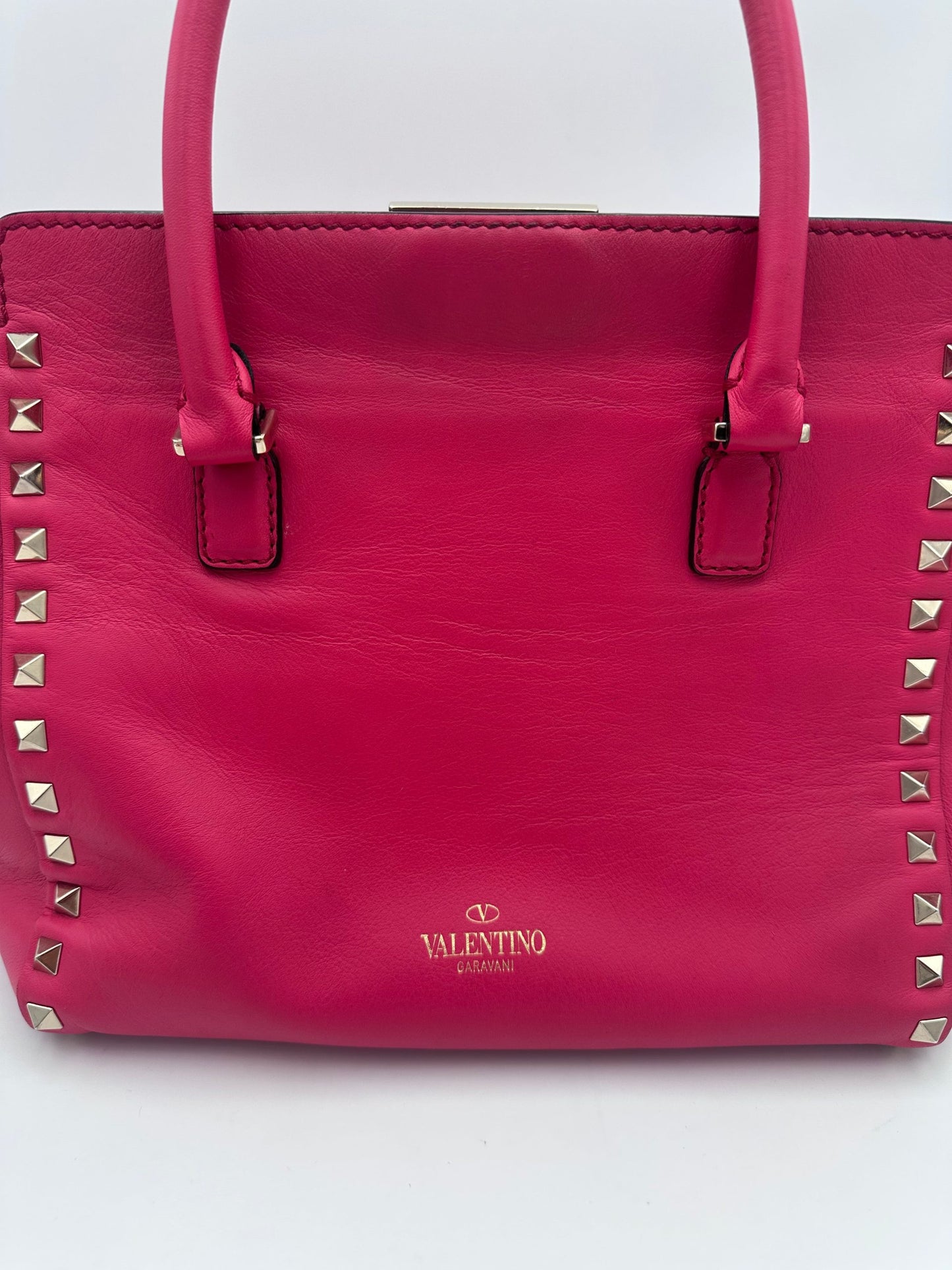 VALENTINO GARAVANI Rockstud Medium Pink Handbag