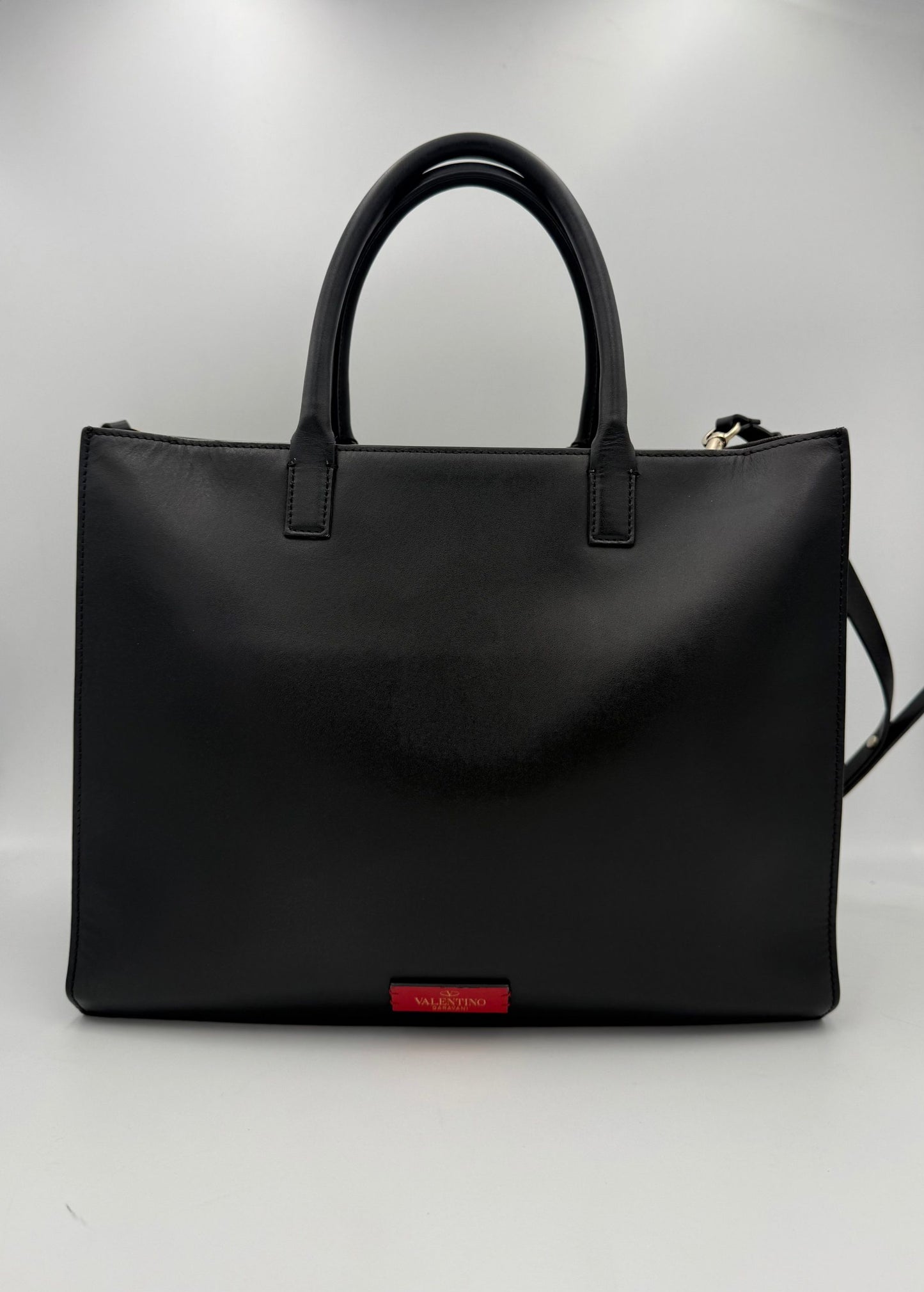 VALENTINO GARAVANI SHOPPING VLOGO Black Handbag
