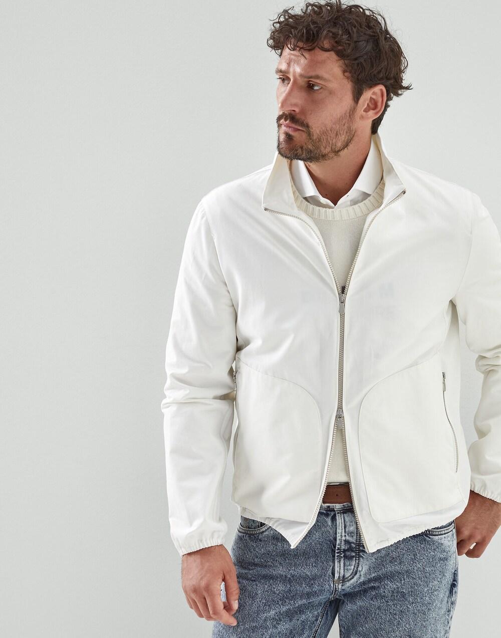 Beige Cotton Full-Length Jacket