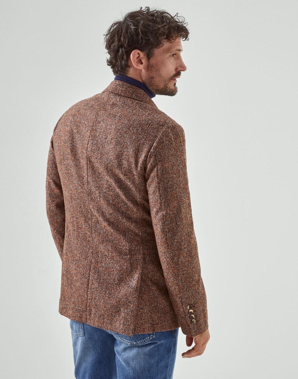 Orange Leather Blazer