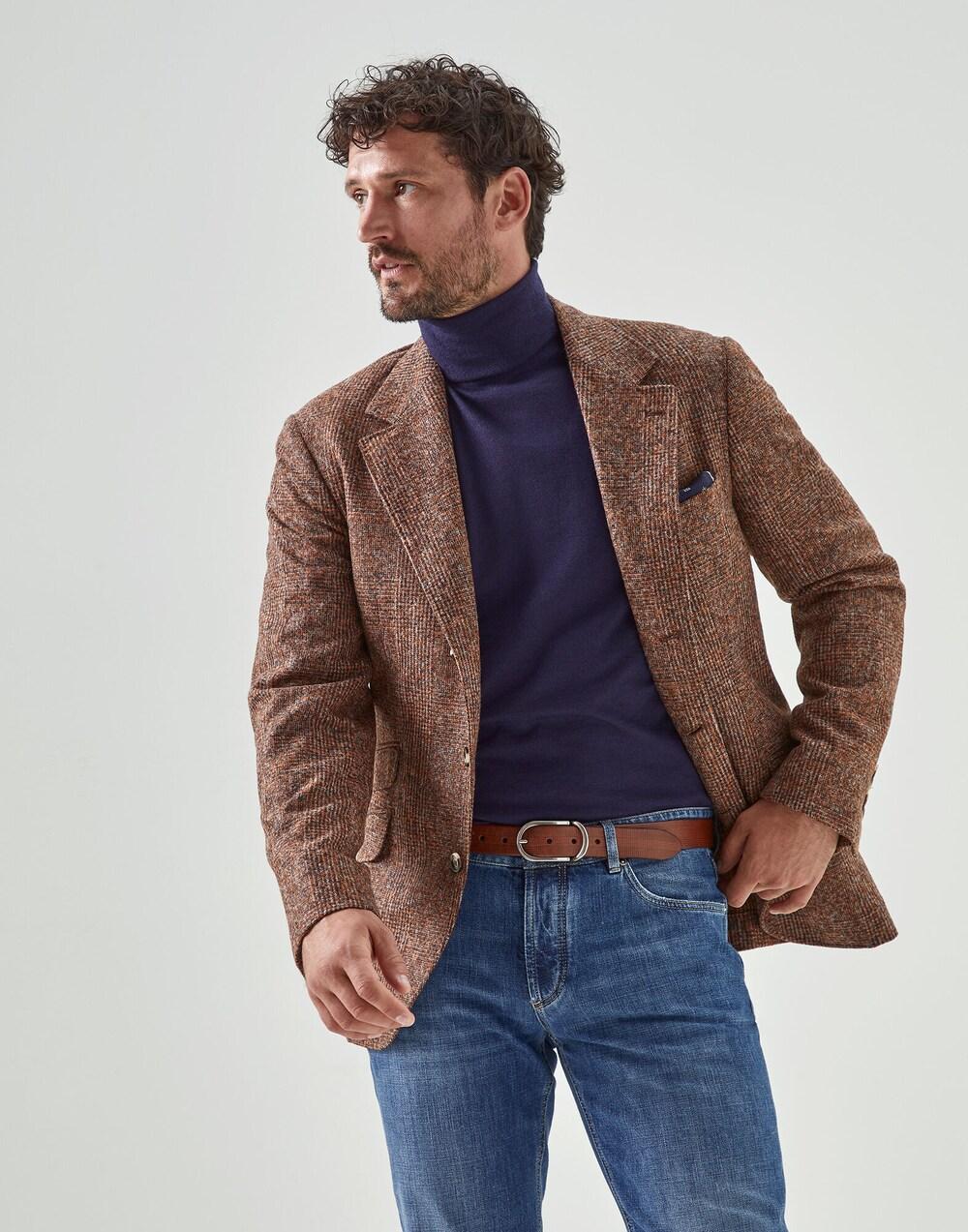 Orange Leather Blazer