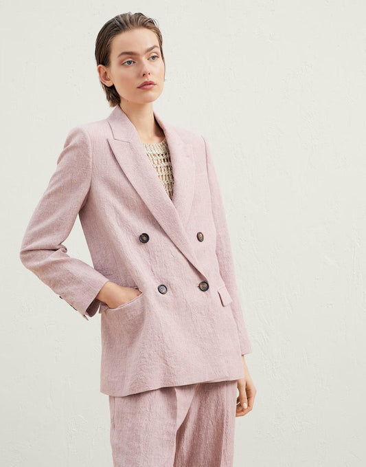 Pink Linen Blazer