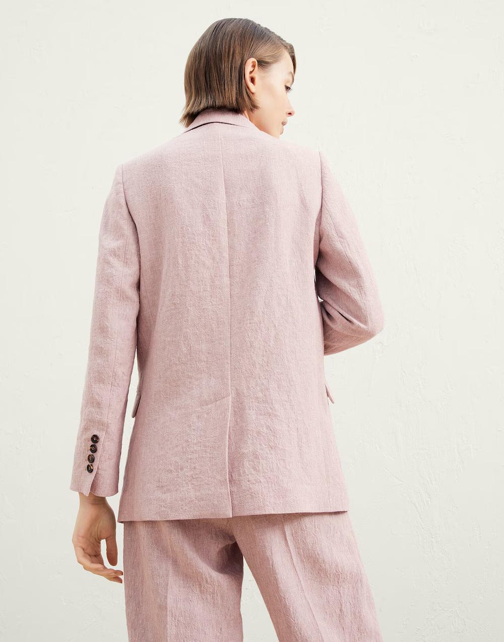 Pink Linen Blazer