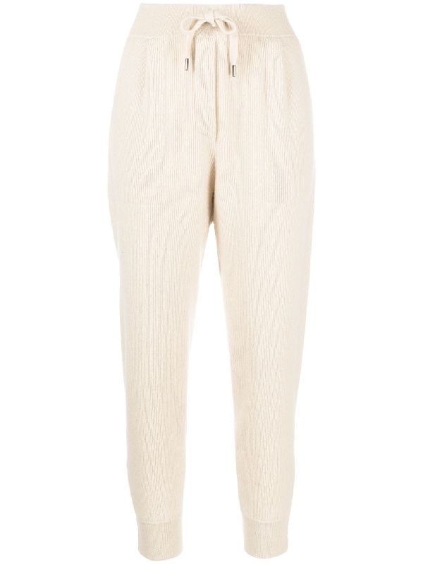 Beige Cashmere Athletic Pants