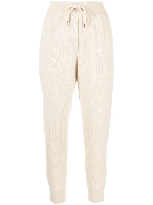 Beige Cashmere Athletic Pants