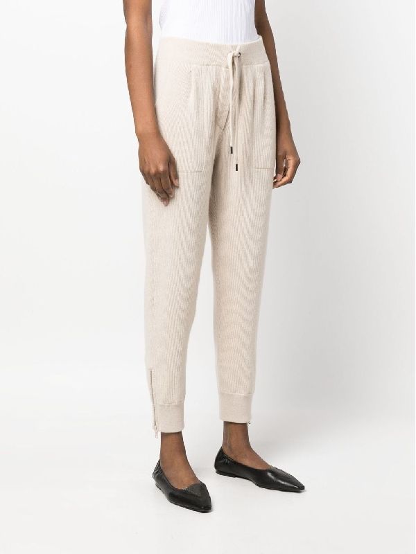 Beige Cashmere Athletic Pants