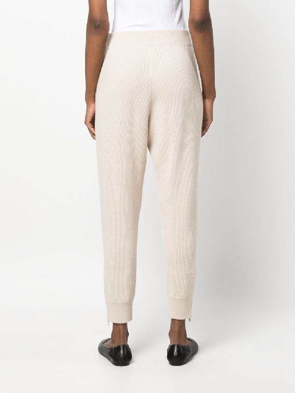 Beige Cashmere Athletic Pants