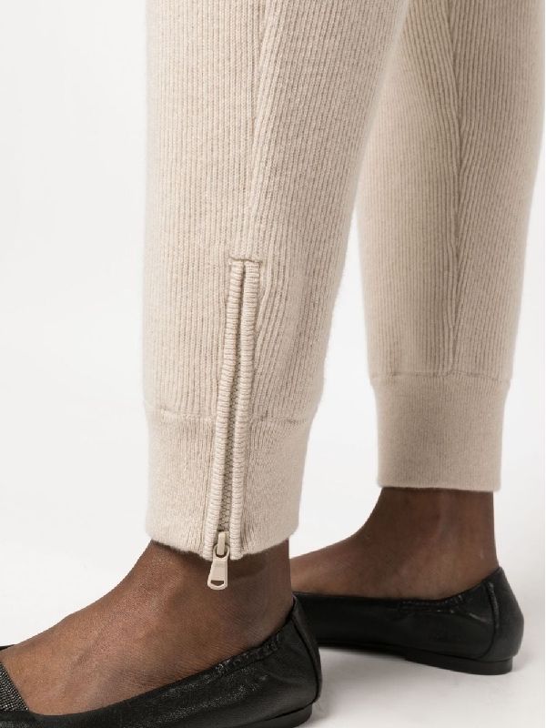 Beige Cashmere Athletic Pants