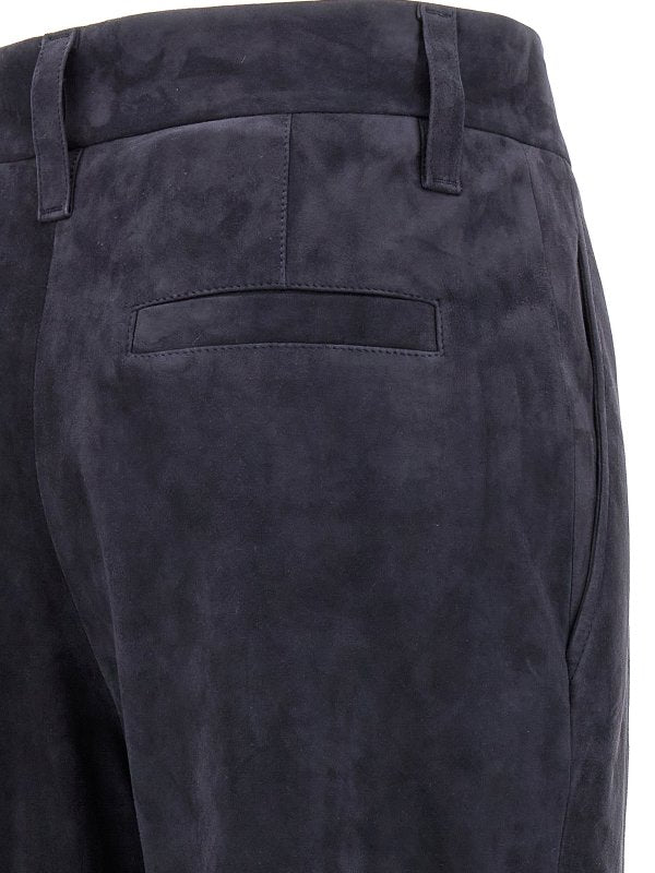 Blue Leather Pants