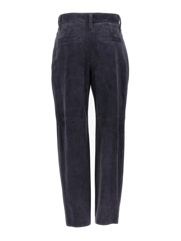 Blue Leather Pants