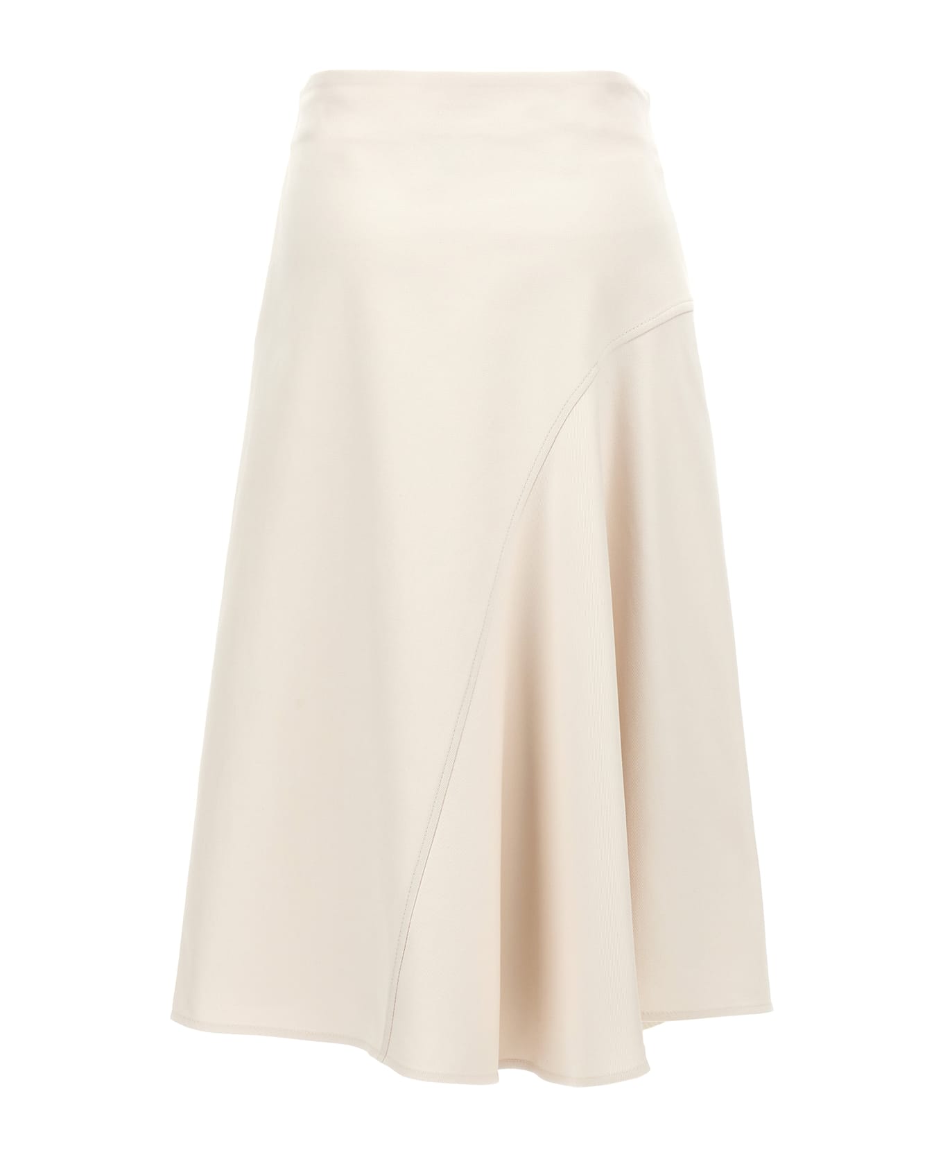 White Cotton Long Skirt