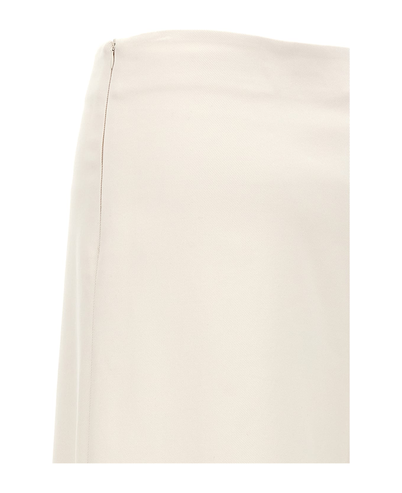 White Cotton Long Skirt