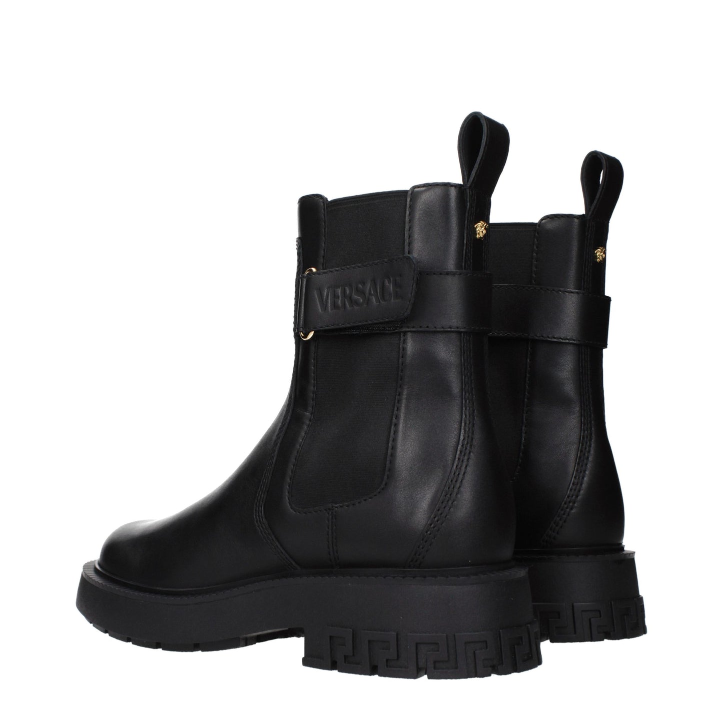 Black Leather Ankle Boots