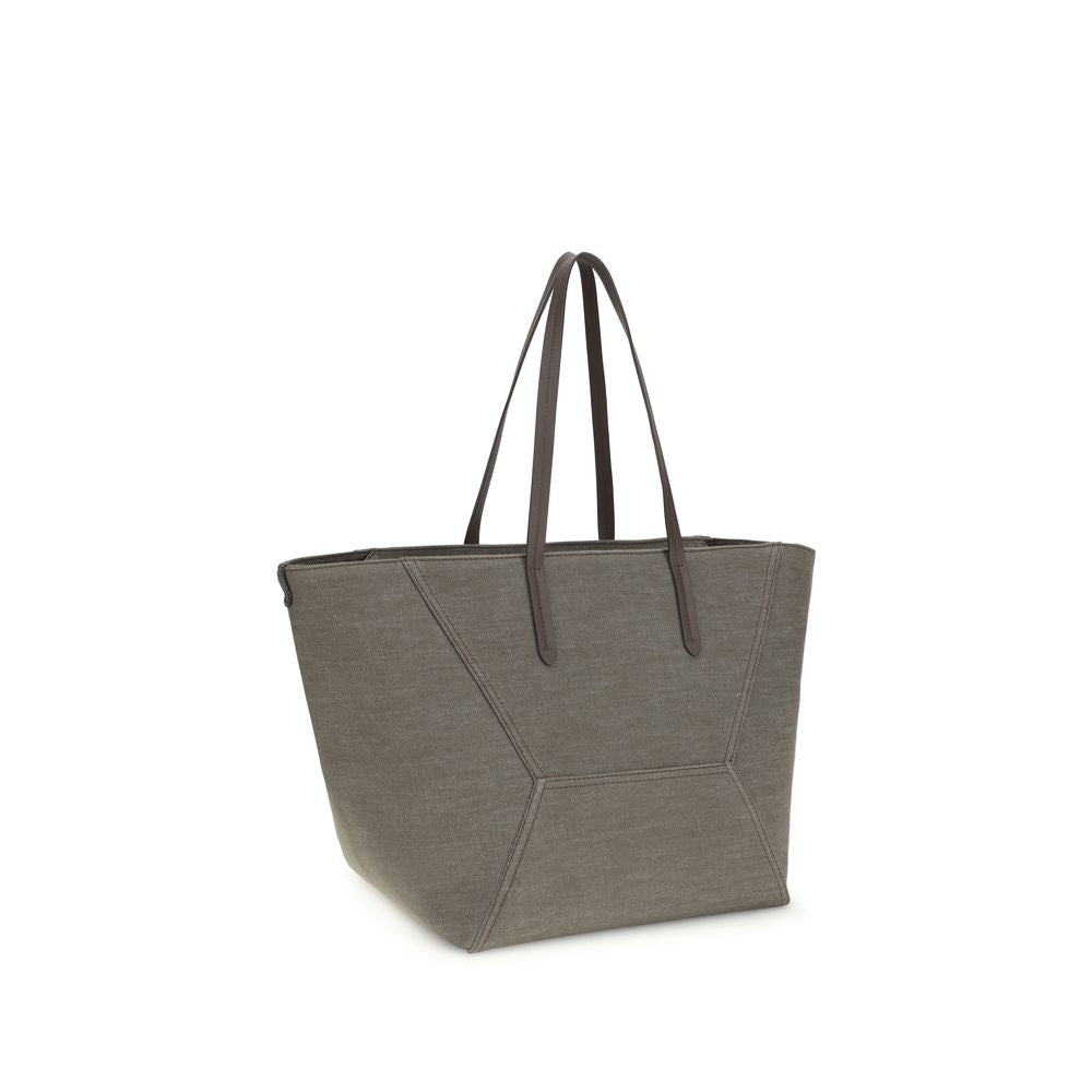 Brown Nylon Shoulder Bag
