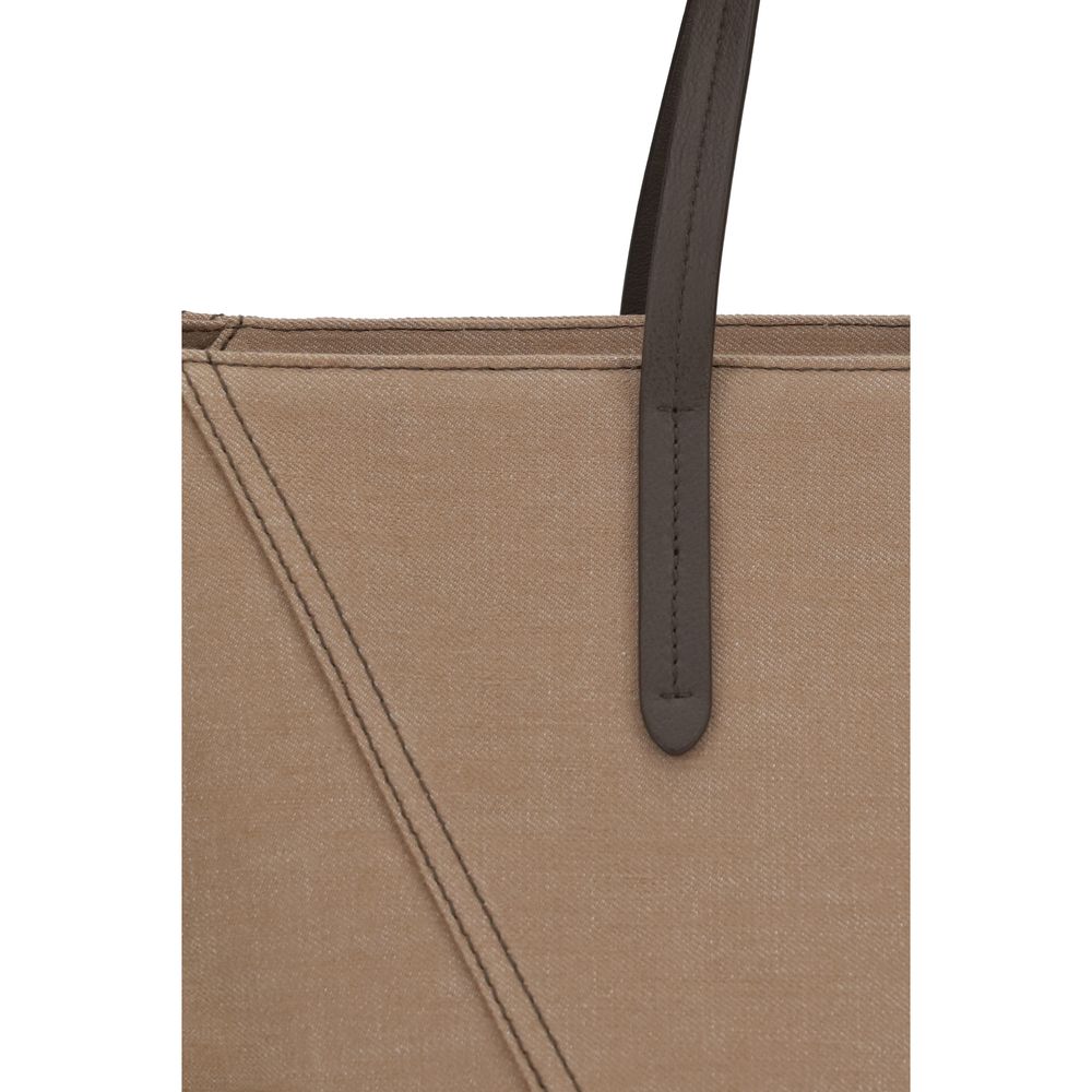Beige Nylon Shoulder Bag