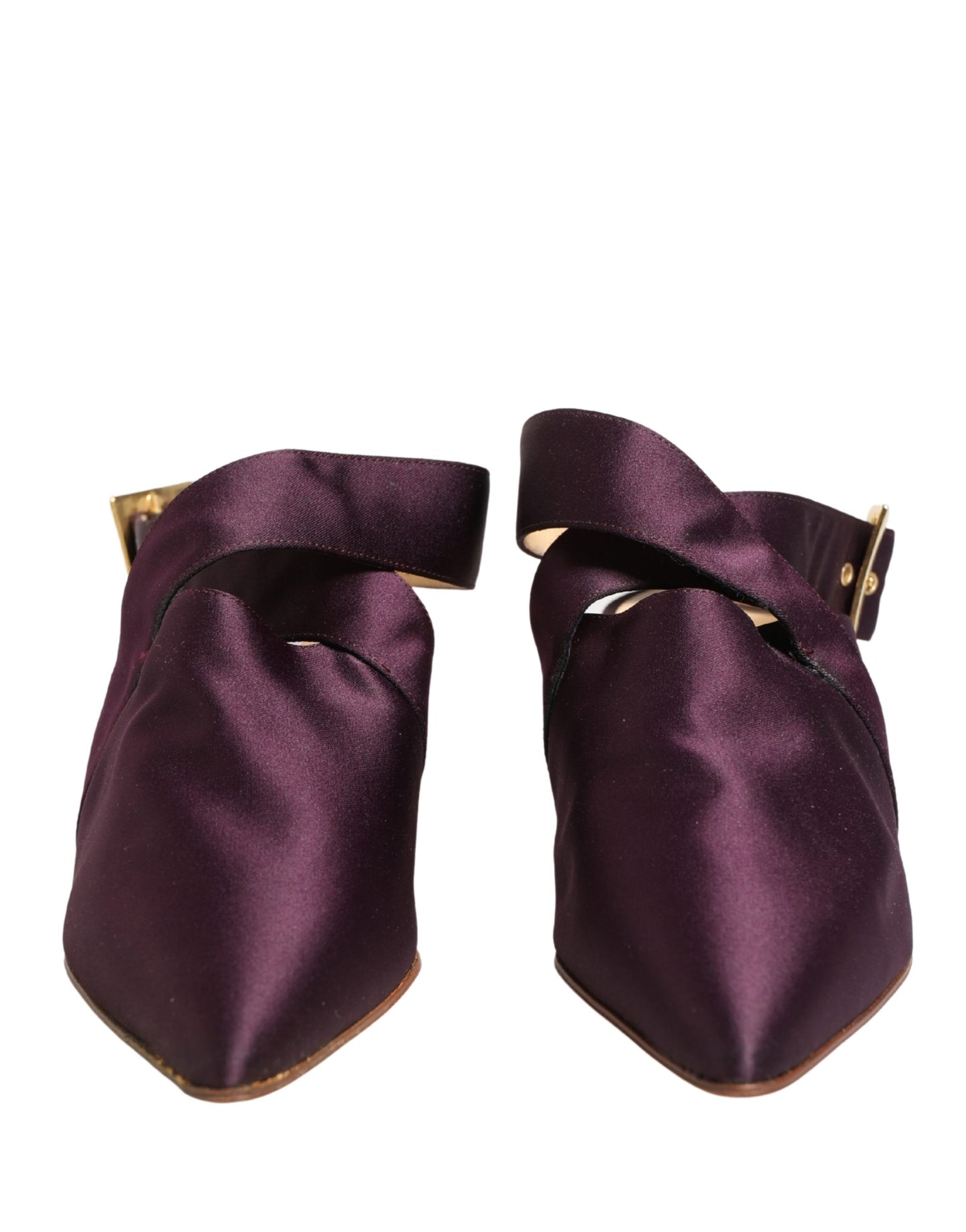 Purple Satin Sandals Shoes