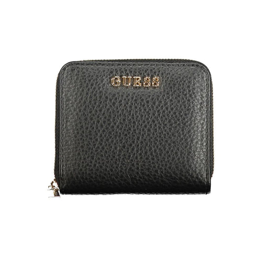 Black Polyurethane Women Wallet