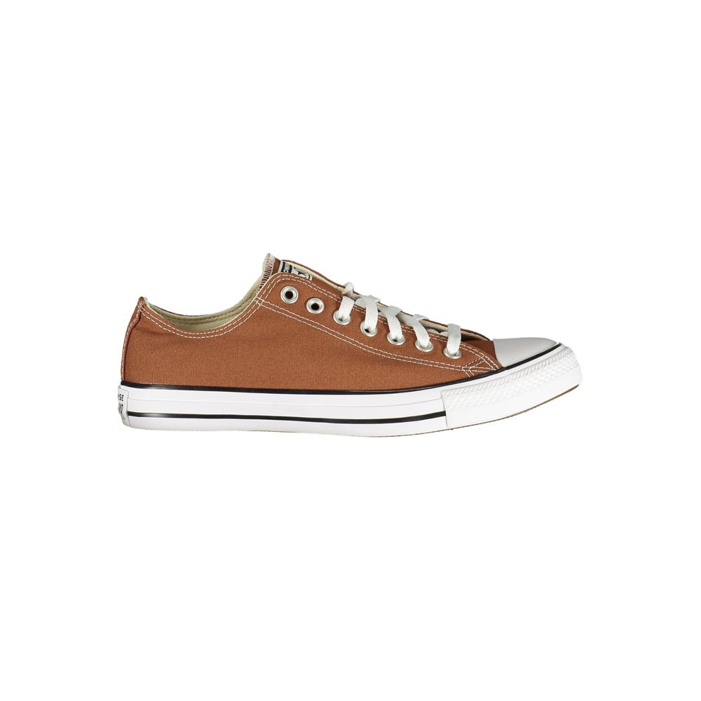 Brown Polyester Low Top Sneakers