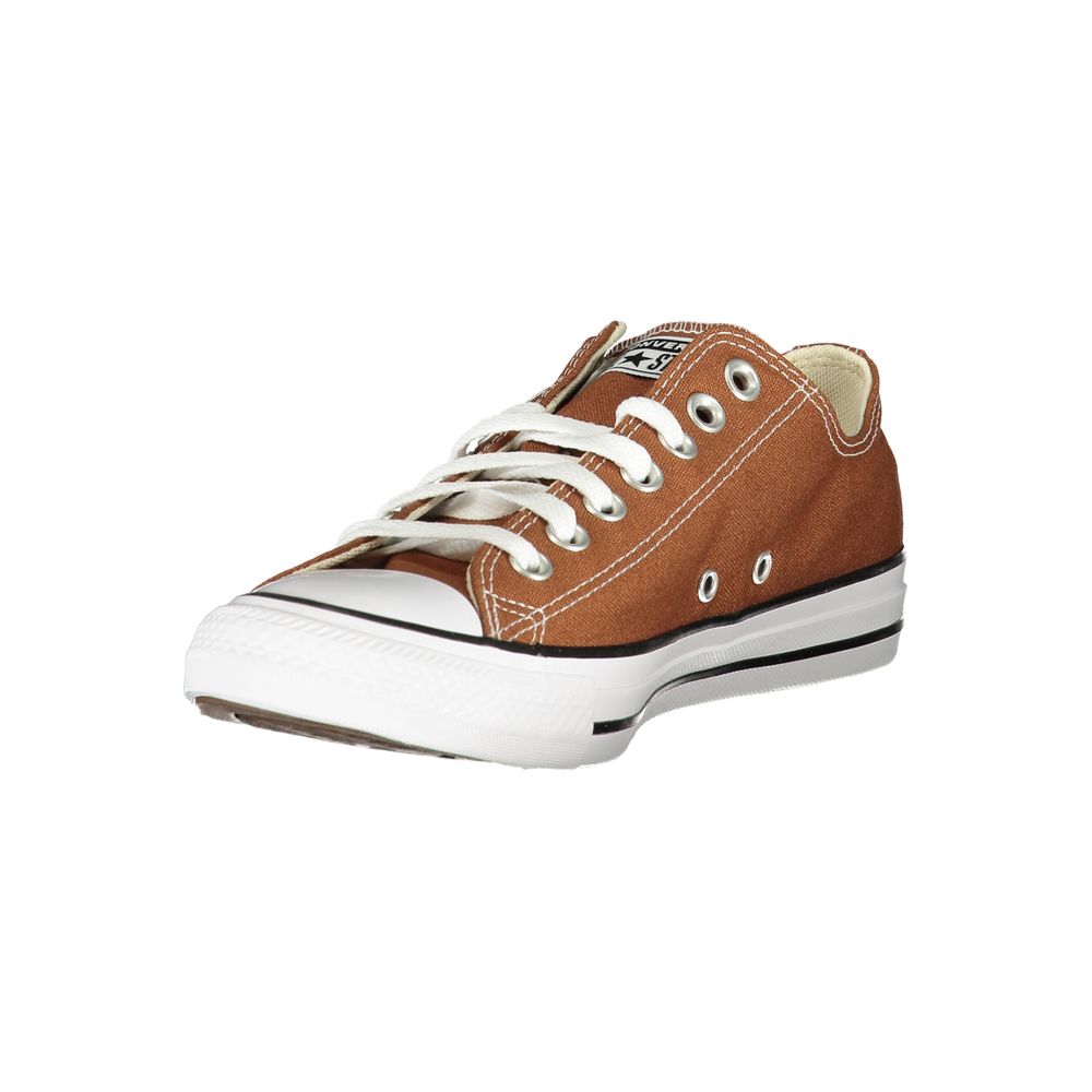 Brown Polyester Low Top Sneakers