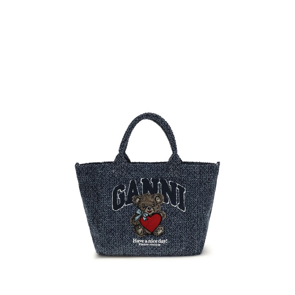 Blue Cotton Shoulder Bag