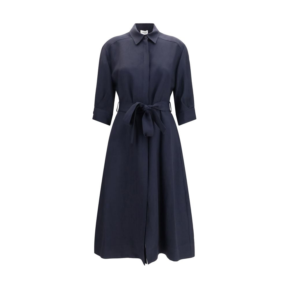 Blue Viscose Casual Dress