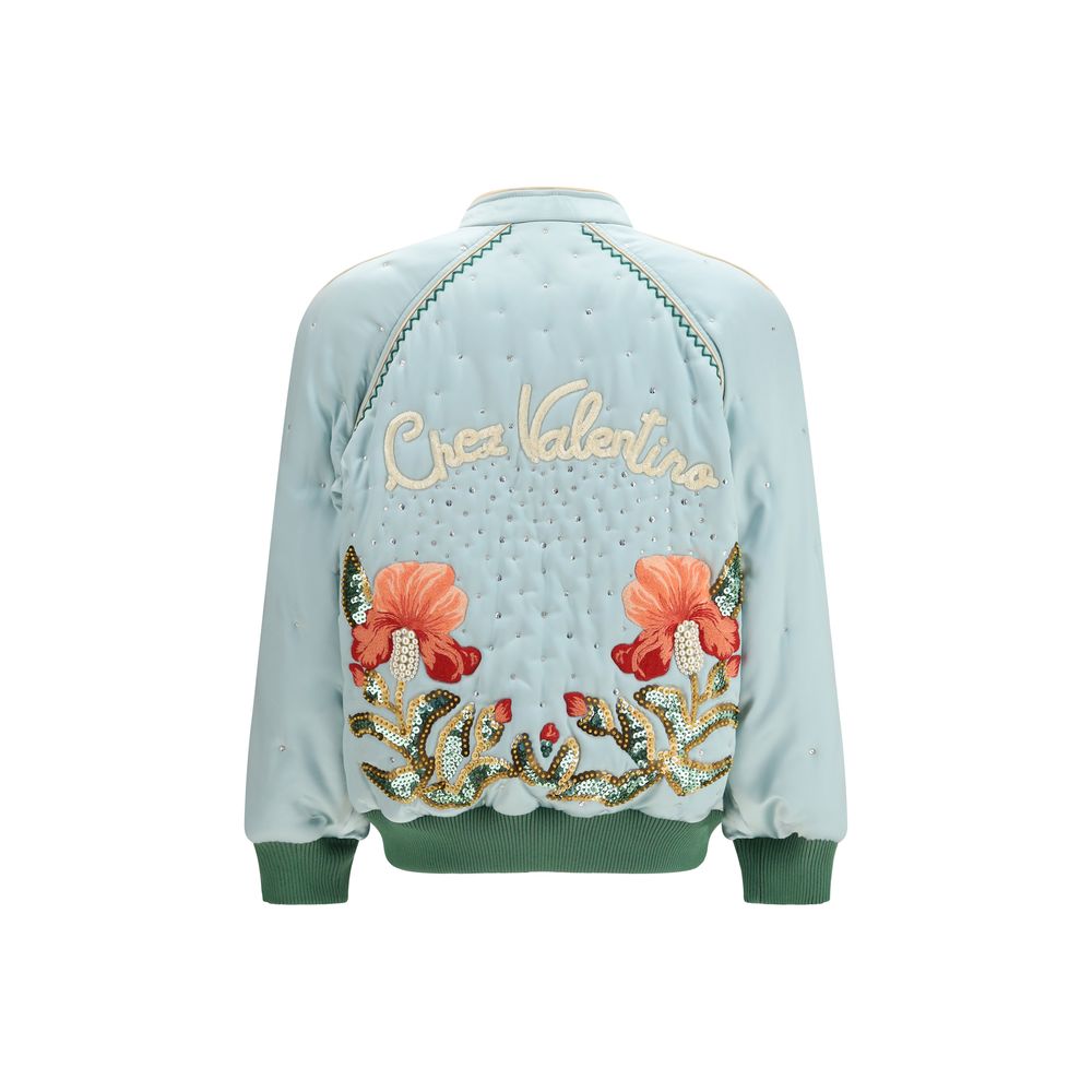 Blue Silk Bomber
