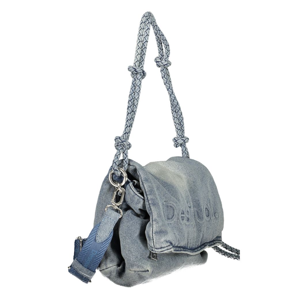 Blue Cotton Handbag