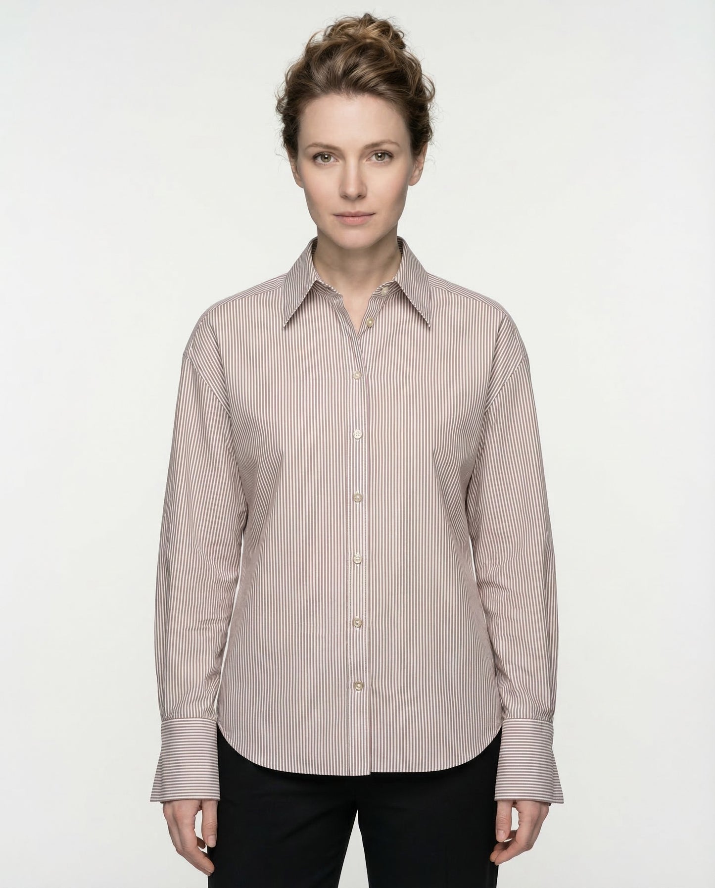 White Cotton Pattern Shirt