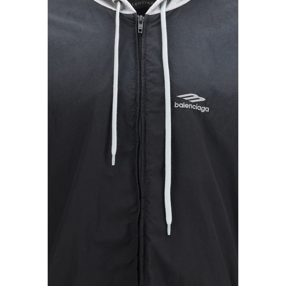 Black Polyester Shell Jacket