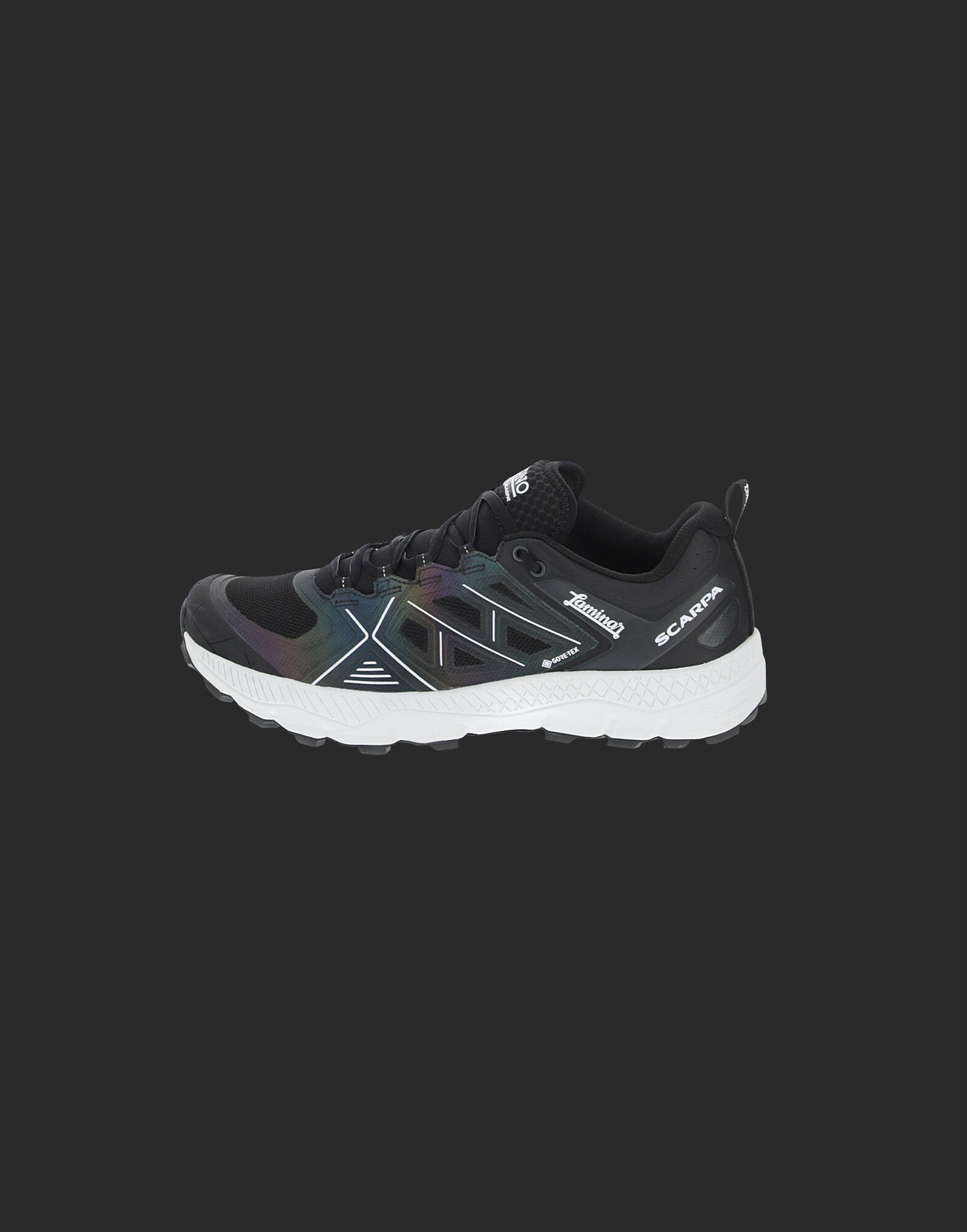 Black Polyester Athletic Sneakers