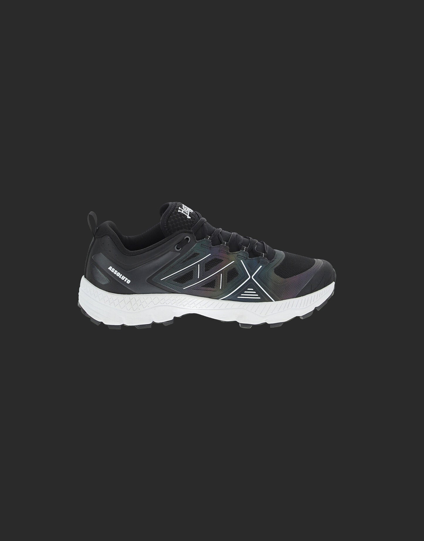 Black Polyester Athletic Sneakers