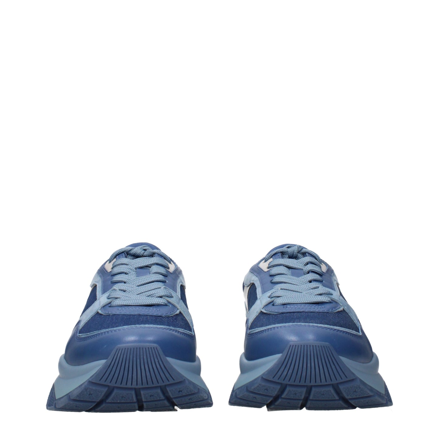 Blue Fabric Sneakers