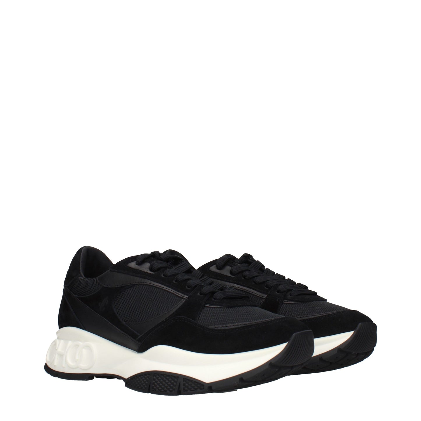 Black Fabric Athletic Sneakers