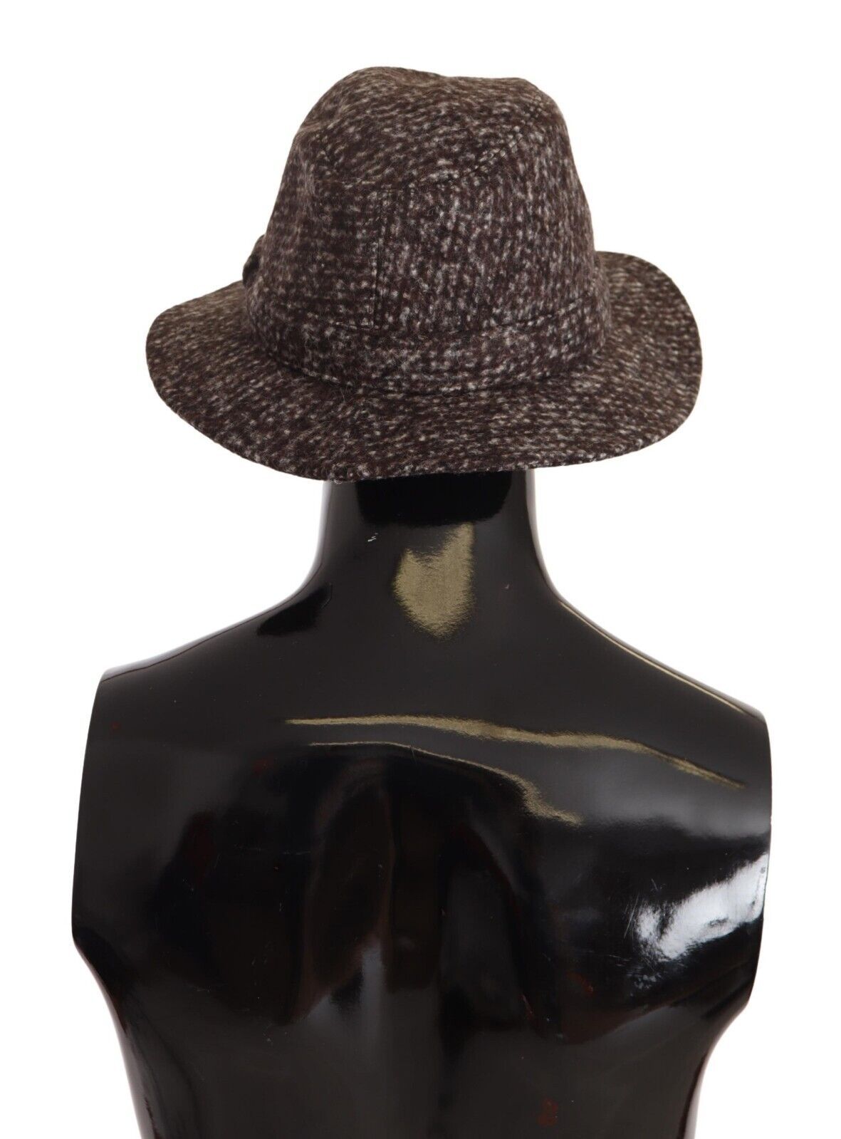 Gray Melange Blended Textured Tweed Hat